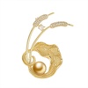 image:imageNONNYL Elegant South Sea Golden Pearl Brooch Pins Costume Jewelry For Women Fashion Christmas Gifts Wife Mom Girlfriend Anniversary Birthday Fine Jewelry Gifts for Her NO2277