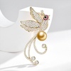 image:imageNONNYL Elegant South Sea Golden Pearl Brooch Pins Costume Jewelry For Women Fashion Christmas Gifts Wife Mom Girlfriend Anniversary Birthday Fine Jewelry Gifts for Her NO1142