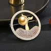 image:imageNONNYL Elegant South Sea Golden Pearl Brooch Pins Costume Jewelry For Women Fashion Christmas Gifts Wife Mom Girlfriend Anniversary Birthday Fine Jewelry Gifts for Her NO1172