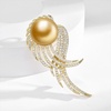 image:imageNONNYL Elegant South Sea Golden Pearl Brooch Pins Costume Jewelry For Women Fashion Christmas Gifts Wife Mom Girlfriend Anniversary Birthday Fine Jewelry Gifts for Her NO2237