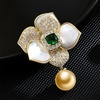 image:imageNONNYL Elegant South Sea Golden Pearl Brooch Pins Costume Jewelry For Women Fashion Christmas Gifts Wife Mom Girlfriend Anniversary Birthday Fine Jewelry Gifts for Her NO2256