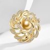 image:imageNONNYL Elegant South Sea Golden Pearl Brooch Pins Costume Jewelry For Women Fashion Christmas Gifts Wife Mom Girlfriend Anniversary Birthday Fine Jewelry Gifts for Her NO2240