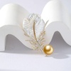 image:imageNONNYL Elegant South Sea Golden Pearl Brooch Pins Costume Jewelry For Women Fashion Christmas Gifts Wife Mom Girlfriend Anniversary Birthday Fine Jewelry Gifts for Her NO2254