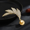 image:imageNONNYL Elegant South Sea Golden Pearl Brooch Pins Costume Jewelry For Women Fashion Christmas Gifts Wife Mom Girlfriend Anniversary Birthday Fine Jewelry Gifts for Her NO1156