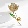 image:imageNONNYL Elegant South Sea Golden Pearl Brooch Pins Costume Jewelry For Women Fashion Christmas Gifts Wife Mom Girlfriend Anniversary Birthday Fine Jewelry Gifts for Her NO1150