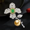 image:imageNONNYL Elegant South Sea Golden Pearl Brooch Pins Costume Jewelry For Women Fashion Christmas Gifts Wife Mom Girlfriend Anniversary Birthday Fine Jewelry Gifts for Her NO2269