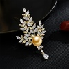 image:imageNONNYL Elegant South Sea Golden Pearl Brooch Pins Costume Jewelry For Women Fashion Christmas Gifts Wife Mom Girlfriend Anniversary Birthday Fine Jewelry Gifts for Her NO2243
