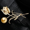 image:imageNONNYL Elegant South Sea Golden Pearl Brooch Pins Costume Jewelry For Women Fashion Christmas Gifts Wife Mom Girlfriend Anniversary Birthday Fine Jewelry Gifts for Her NO2267