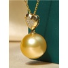 image:imageNONNYL Genuine South Sea Pearl Heart Necklace Saltwater Golden Pearl And 18K Gold Pearl Pendant Necklace Golden Pearl Gifts for Women Mom Grandma Wife Her