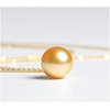 image:imageNONNYL Genuine South Sea Pearl Necklace Saltwater Golden Pearl And 18K Gold Pearl Pendant Necklace Golden Pearl Gifts for Women Her Grandma Wife1112mm