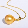 image:imageNONNYL Genuine South Sea Pearl Necklace Saltwater Golden Pearl And 18K Gold Pearl Pendant Necklace Golden Pearl Wedding Birthday Anniversary Jewelry Gifts for Women Her Grandma Wife