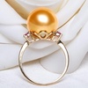 image:imageNONNYL Genuine South Sea Pearl Rings Saltwater Golden Pearl And 18K Gold Golden Pearl Gifts for Women Her Grandma Wife1011