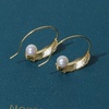 image:imageNONNYL Gift for Wife Freshwater CulturedPearlEarringsGifts for Women Wedding Birthday AnniversaryGirlfriend Her Mothers Day Valentines Day ChristmasSterling Silver Plated 18K Gold Pearl Dangle Earring Fine Jewelrygold earrings