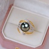image:imageNONNYL Gift for Wife Tahitian BlackPearlRingsGifts for Women Wedding Birthday AnniversaryMom Her Mothers Day Valentines Christmas18K Gold Plated Sterling Silver Ring Fine Jewelry