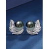 image:imageNONNYL Gifts for Women WifeTahitian Black Pearl Earrings Gift for Wife Wedding Birthday Anniversary JewelryMothers Day Gifts for Mom Christmas Valentines Day Gift for Women Her