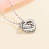 image:imageNONNYL Heart Necklace for Women  Silver Mosang Diamond Pendant Necklaces for Women  Christmas Gifts for Wife Mom Girlfriend Anniversary Birthday Fine Jewelry Gifts
