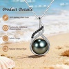 image:imageNONNYL Mothers Day Gifts For Wife Women Wedding Anniversary  Real TahitianPearlNecklace Birthday Valentines Gifts For Wife Her Mom Christmas  Companion Necklace For Women Luxury Fine Jewelryblack pearl