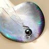 image:imageNONNYL Mothers Day Gifts For Wife Women Wedding Anniversary  Real TahitianPearlNecklace Birthday Valentines Gifts For Wife Her Mom Christmas  Companion Necklace For Women Luxury Fine Jewelryblack pearl
