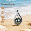 image:imageNONNYL Mothers Day Gifts For Wife Women Wedding Anniversary  Real TahitianPearlNecklace Birthday Valentines Gifts For Wife Her Mom Christmas  Companion Necklace For Women Luxury Fine JewelryBlack Pearl Necklace