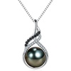 image:imageNONNYL Mothers Day Gifts For Wife Women Wedding Anniversary  Real TahitianPearlNecklace Birthday Valentines Gifts For Wife Her Mom Christmas  Companion Necklace For Women Luxury Fine Jewelryblack pearl