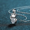 image:imageNONNYL S925 Sterling Silver Cat Necklace Gifts for Women  Silver Cat Mosang Diamond Pendant Collarbone Necklaces Christmas Gifts Jewelry for Wife Girlfriend Her