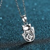image:imageNONNYL S925 Sterling Silver Cat Necklace Gifts for Women  Silver Cat Mosang Diamond Pendant Collarbone Necklaces Christmas Gifts Jewelry for Wife Girlfriend Her