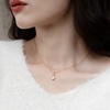 image:imageNONNYL Sterling Silver Necklace for Women Jewelry  Synthetic Blue Opal Pendant Necklaces in S925 Sterling Silver with Genuine Plated 10K Gold Gifts for Women Girlfriend Mom Wife Her