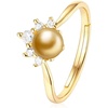 image:imageNONNYL Wife Jewelry Gifts  Genuine South Sea Golden Pearl Jewelry Rings for Women Birthday Jewelry for Girlfriend Valentines Day for Wife Mothers Day for Mom Grandma NO33238