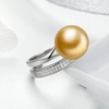 image:imageNONNYL Wife Jewelry Gifts  Genuine South Sea Golden Pearl Jewelry Rings for Women Birthday Jewelry for Girlfriend Valentines Day for Wife Mothers Day for Mom Grandma NO33252