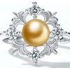 image:imageNONNYL Wife Jewelry Gifts  Genuine South Sea Golden Pearl Jewelry Rings for Women Birthday Jewelry for Girlfriend Valentines Day for Wife Mothers Day for Mom Grandma NO33232