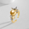 image:imageNONNYL Wife Jewelry Gifts  Genuine South Sea Golden Pearl Jewelry Rings for Women Birthday Jewelry for Girlfriend Valentines Day for Wife Mothers Day for Mom Grandma NO33247