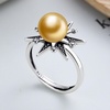 image:imageNONNYL Wife Jewelry Gifts  Genuine South Sea Golden Pearl Jewelry Rings for Women Birthday Jewelry for Girlfriend Valentines Day for Wife Mothers Day for Mom Grandma NO33263
