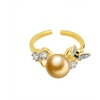 image:imageNONNYL Wife Jewelry Gifts  Genuine South Sea Golden Pearl Jewelry Rings for Women Birthday Jewelry for Girlfriend Valentines Day for Wife Mothers Day for Mom Grandma NO33247