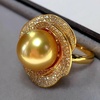image:imageNONNYL Wife Jewelry Gifts  Genuine South Sea Golden Pearl Jewelry Rings for Women Birthday Jewelry for Girlfriend Valentines Day for Wife NO3331