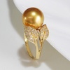 image:imageNONNYL Wife Jewelry Gifts  Genuine South Sea Golden Pearl Rings for Women Birthday Gift for Girlfriend Valentines Day for Wife NO3327