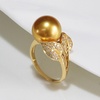 image:imageNONNYL Wife Jewelry Gifts  Genuine South Sea Golden Pearl Rings for Women Birthday Gift for Girlfriend Valentines Day for Wife NO3327