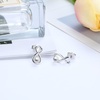 image:imageNonnyl Infinity Pearl Earrings AAAAA Quality Genuine Real White Pearl 89mm 925 Sterling Silver Plated 18K Gold  Birthday Anniversary Jewelry Gifts for Women Her