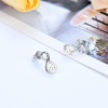 image:imageNonnyl Infinity Pearl Earrings AAAAA Quality Genuine Real White Pearl 89mm 925 Sterling Silver Plated 18K Gold  Birthday Anniversary Jewelry Gifts for Women Her