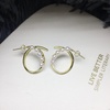 image:imageNonnyl Real Pearl Earrings for Women With Genuine 34mm AAAA Quality Freshwater Cultured Pearls Earring  925 Sterling Silver Plated 18K Gold Pearl Gifts for Women Her Grandma Wife