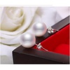 image:imageS925 Stud Handpicked AAAA Round Freshwater Cultured White Pearl Stud Earrings for Women