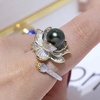 image:imageTahitian Black Pearl Rings Jewelry For Women Fashion Christmas Gifts Wife Mom Girlfriend Anniversary Birthday Fine Jewelry Gifts for Her NO33236
