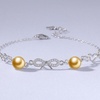 image:imageWife Jewelry Gifts  Genuine South Sea Golden Pearl Jewelry Bracelet for Women Birthday Jewelry for Girlfriend Valentines Day for Wife Mothers Day for Mom Grandma Gifts for Her NO33675