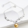 image:imageWife Jewelry Gifts  Genuine South Sea Golden Pearl Jewelry Bracelet for Women Birthday Jewelry for Girlfriend Valentines Day for Wife Mothers Day for Mom Grandma Gifts for Her NO33697