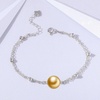 image:imageWife Jewelry Gifts  Genuine South Sea Golden Pearl Jewelry Bracelet for Women Birthday Jewelry for Girlfriend Valentines Day for Wife Mothers Day for Mom Grandma Gifts for Her NO33673