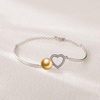 image:imageWife Jewelry Gifts  Genuine South Sea Golden Pearl Jewelry Bracelet for Women Birthday Jewelry for Girlfriend Valentines Day for Wife Mothers Day for Mom Grandma Gifts for Her NO33692