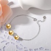 image:imageWife Jewelry Gifts  Genuine South Sea Golden Pearl Jewelry Bracelet for Women Birthday Jewelry for Girlfriend Valentines Day for Wife Mothers Day for Mom Grandma Gifts for Her NO33665