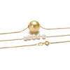 image:imageWife Jewelry Plated 18K Gold  Genuine South Sea Golden Pearl Jewelry Pendant Necklace for Women Birthday Jewelry for Girlfriend Valentines Day for Wife Mothers Day for Mom Grandma NO11288
