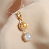 image:imageWife Jewelry Plated 18K Gold  Genuine South Sea Golden Pearl Jewelry Pendant Necklace for Women Birthday Jewelry for Girlfriend Valentines Day for Wife Mothers Day for Mom Grandma NO11304