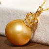image:imageWife Jewelry Plated 18K Gold  Genuine South Sea Golden Pearl Jewelry Pendant Necklace for Women Birthday Jewelry for Girlfriend Valentines Day for Wife Mothers Day for Mom Grandma NO11239