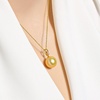 image:imageWife Jewelry Plated 18K Gold  Genuine South Sea Golden Pearl Jewelry Pendant Necklace for Women Birthday Jewelry for Girlfriend Valentines Day for Wife Mothers Day for Mom Grandma NO11248